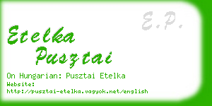 etelka pusztai business card
